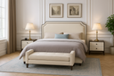 Cama Leather 1.8*2.0 Cinza Claro