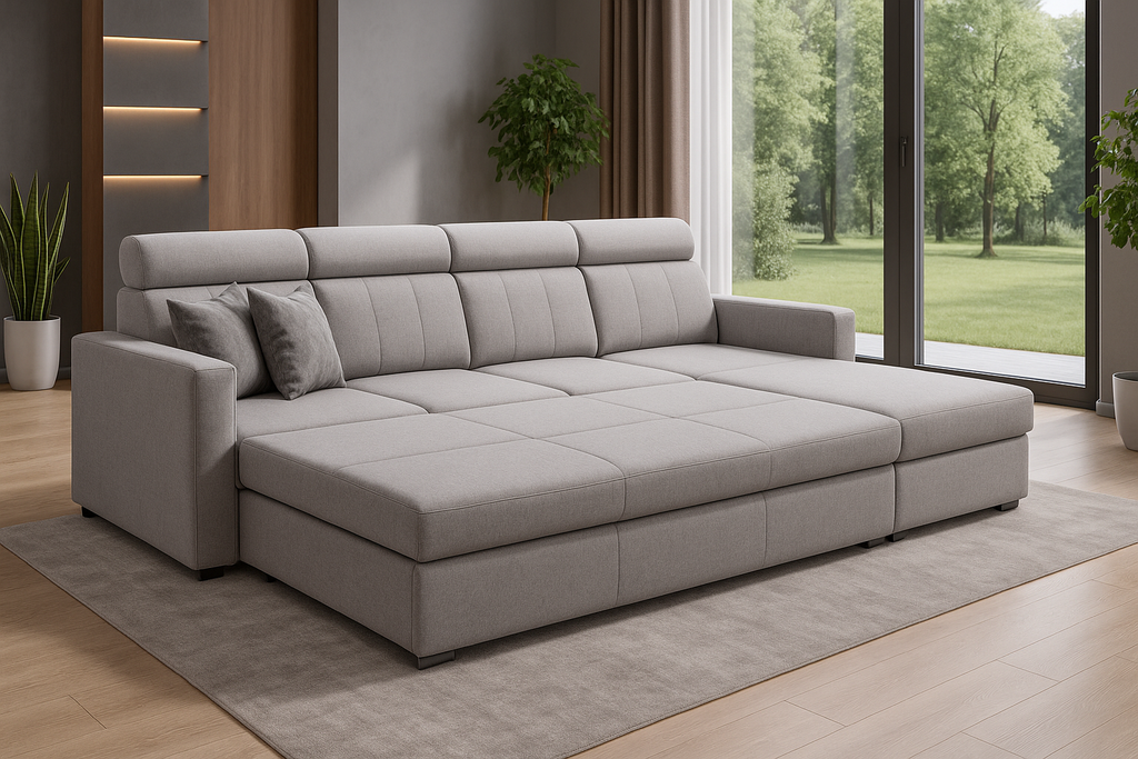 Sofá Cinzento Chaise Long