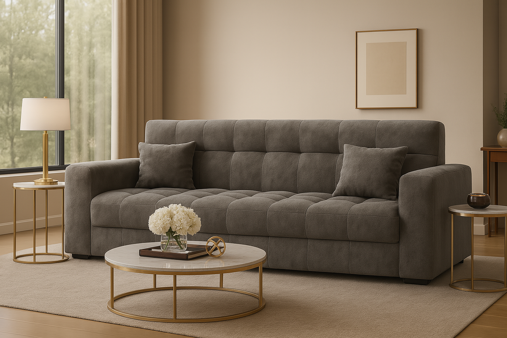 Sofa Cinzento em Tecido 